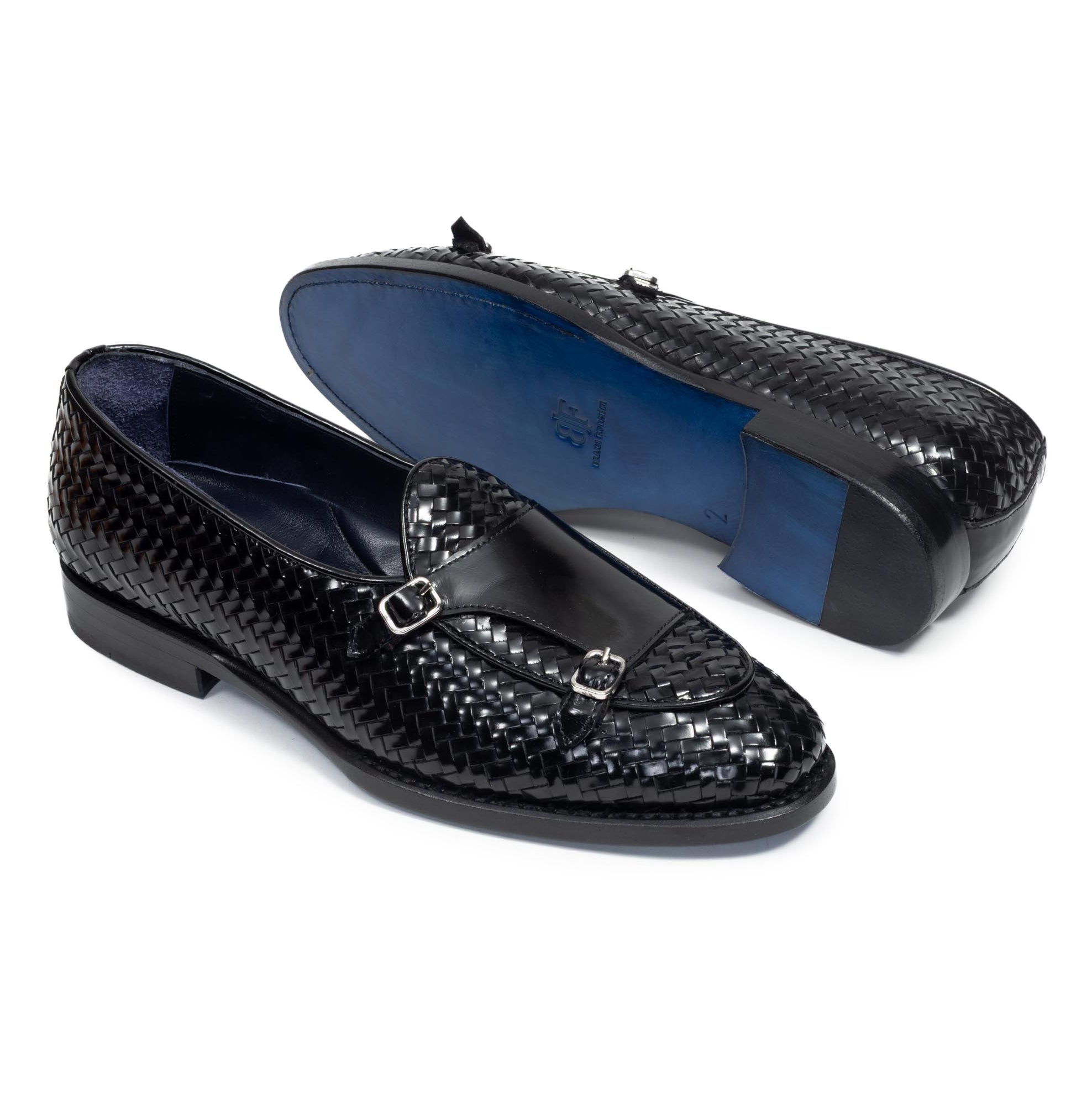 Monochrome Woven Double Buckle Loafer