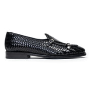 Monochrome Woven Double Buckle Loafer