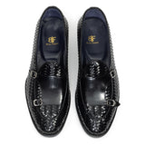 Monochrome Woven Double Buckle Loafer