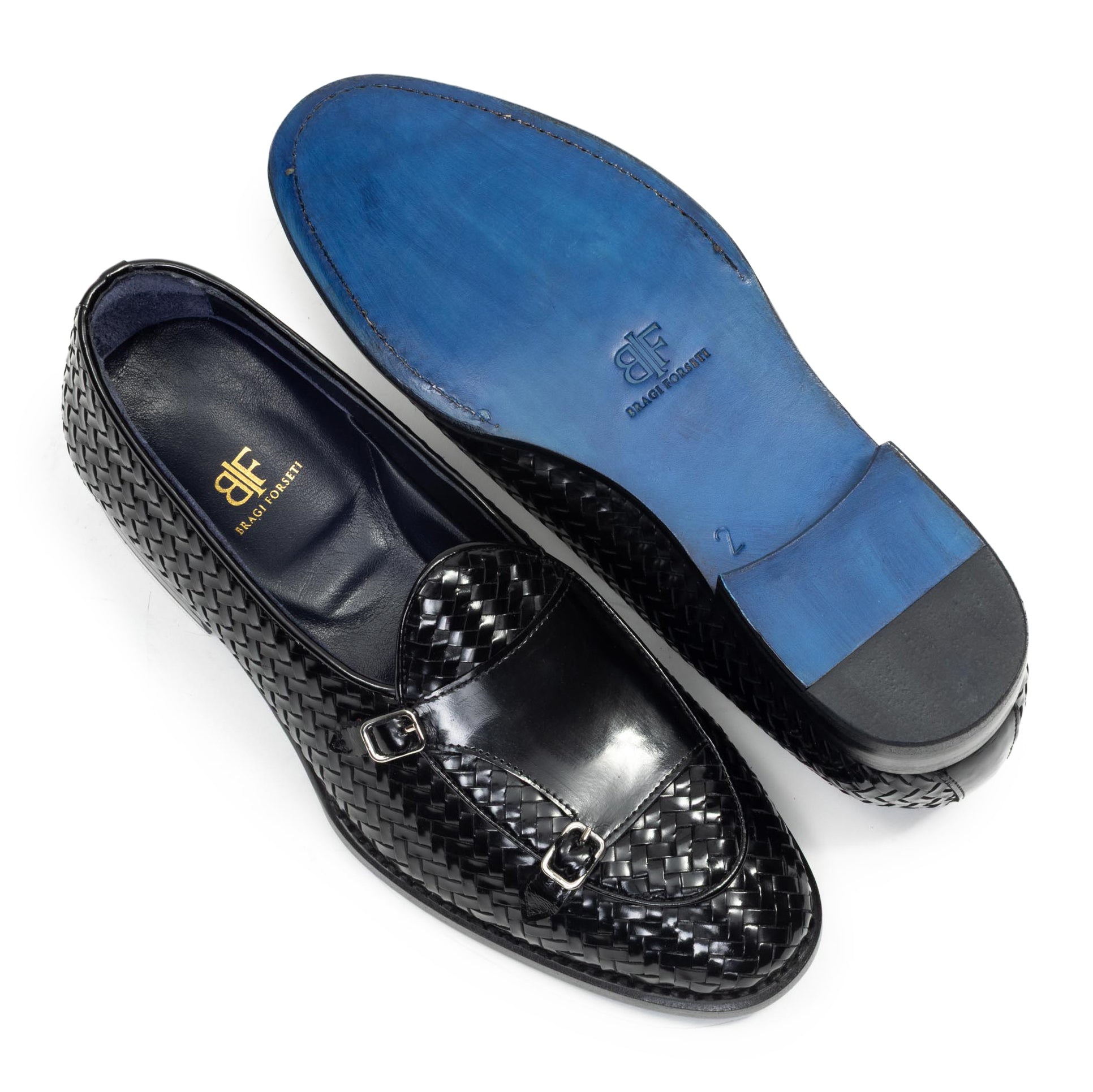 Monochrome Woven Double Buckle Loafer
