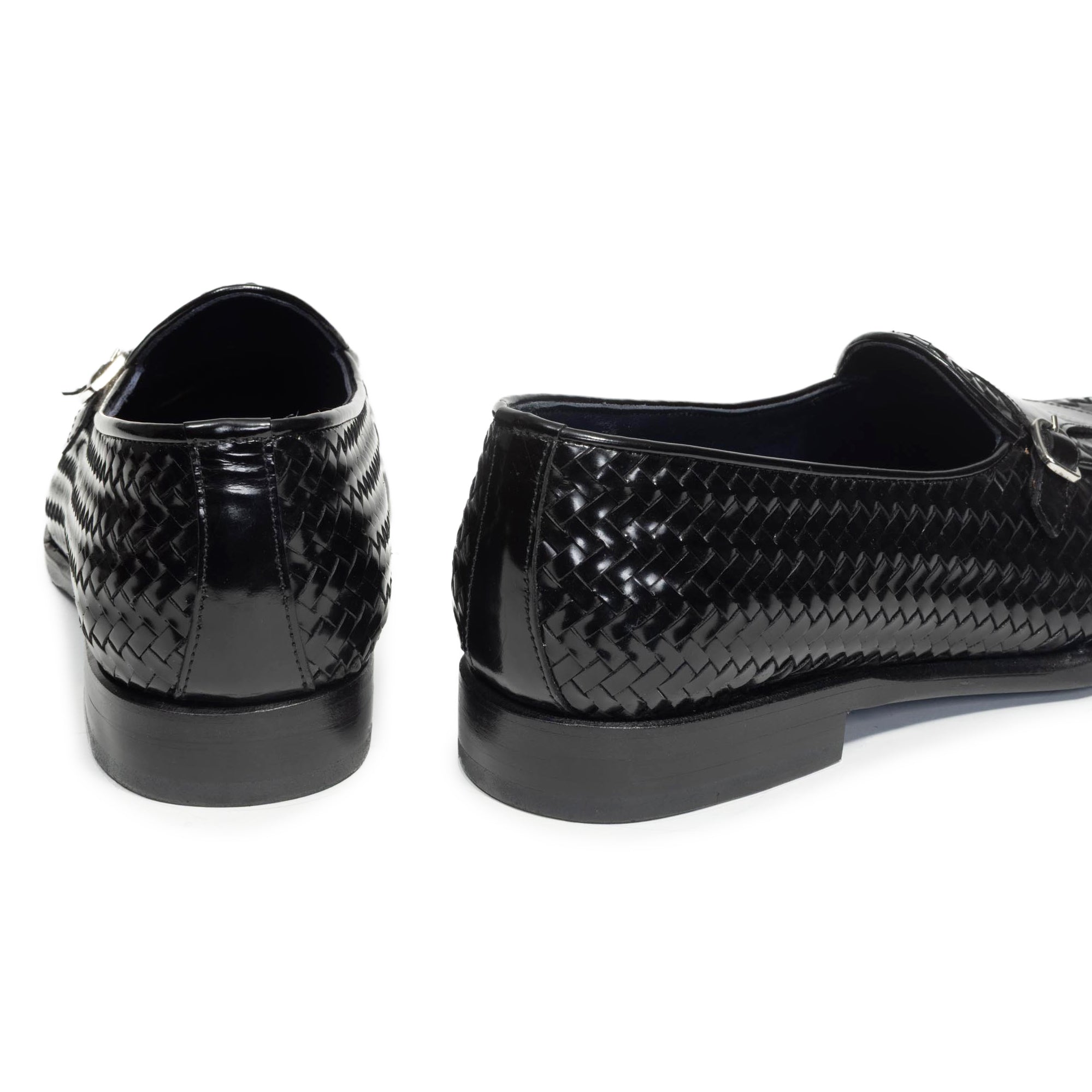 Monochrome Woven Double Buckle Loafer