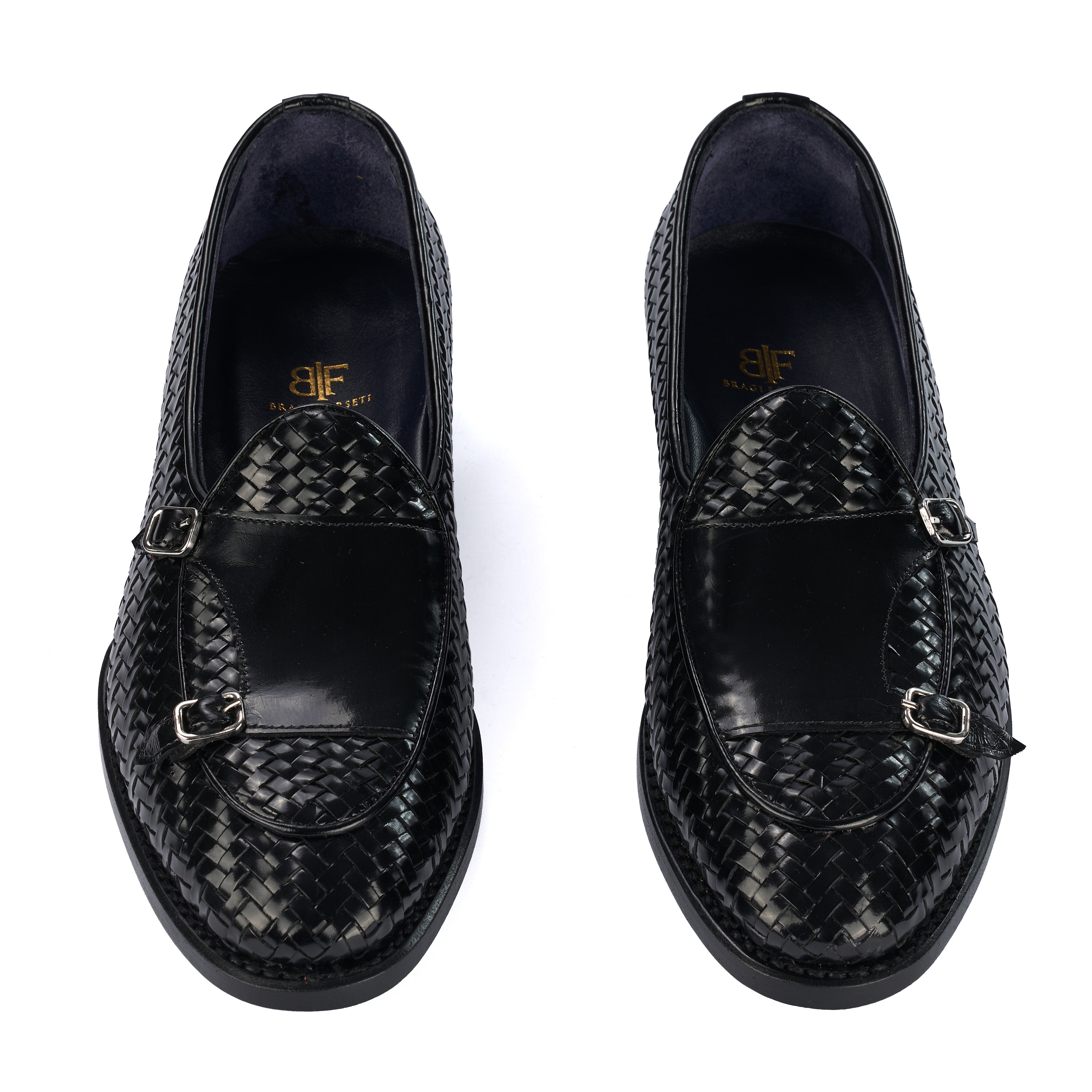 Monochrome Woven Double Buckle Loafer