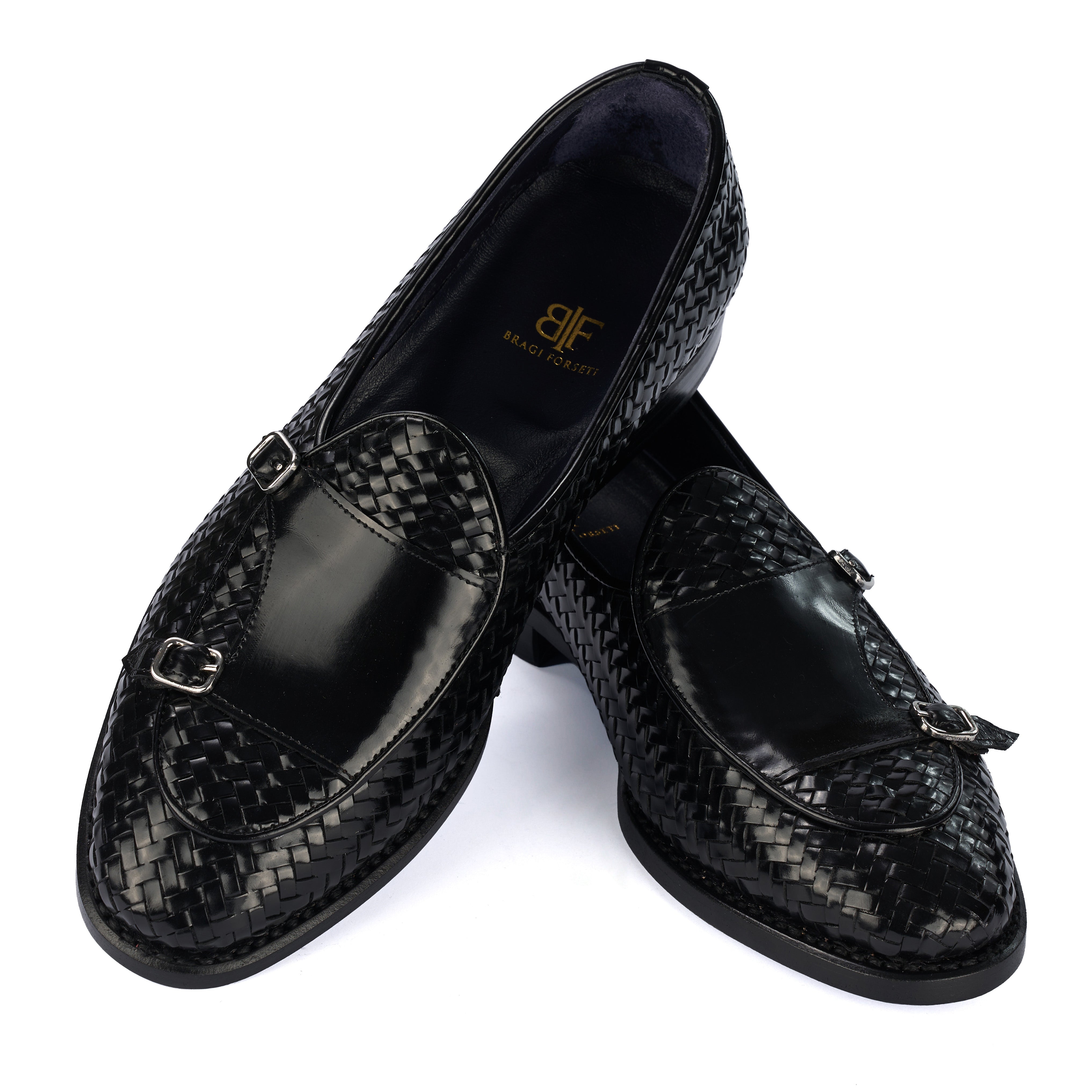 Monochrome Woven Double Buckle Loafer
