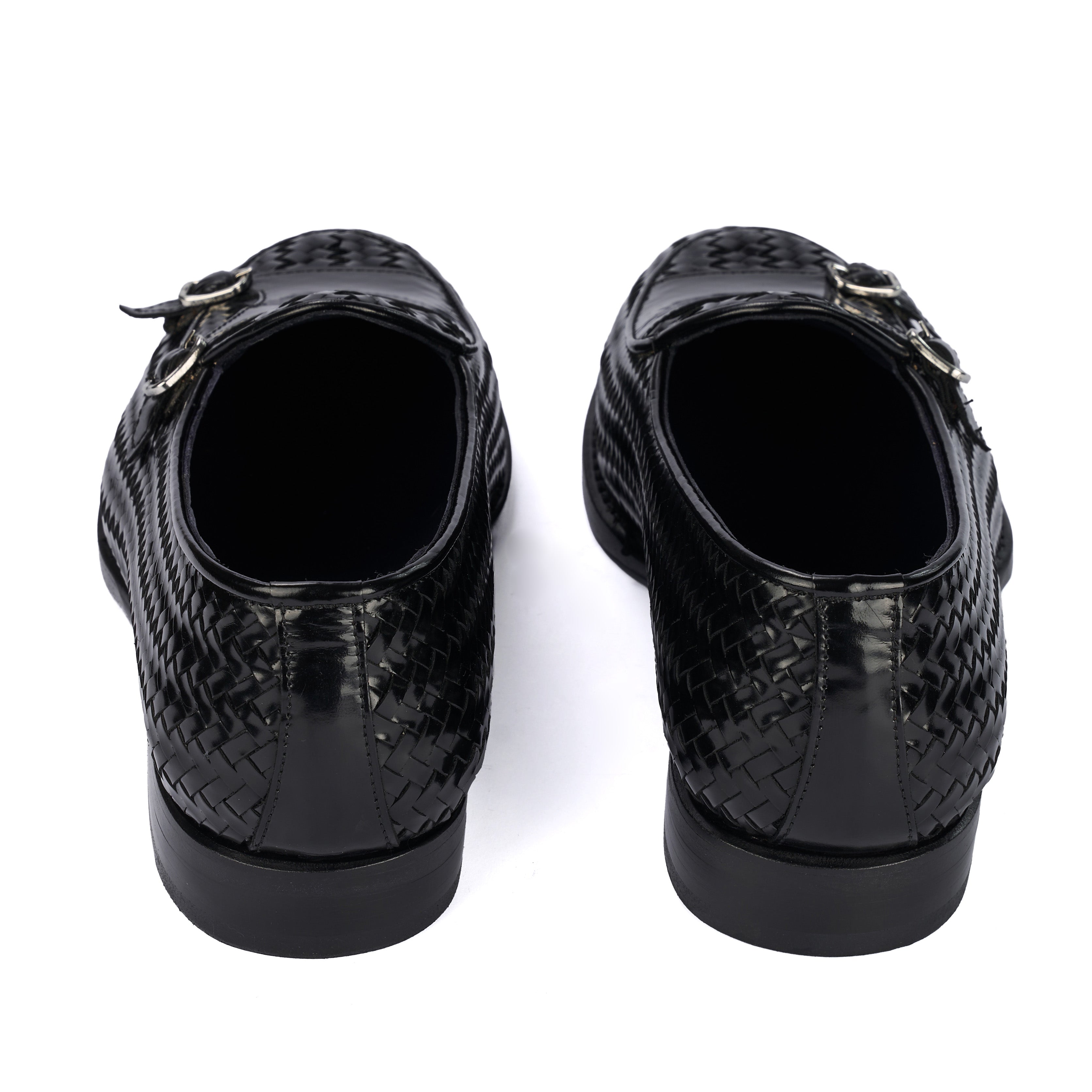 Monochrome Woven Double Buckle Loafer