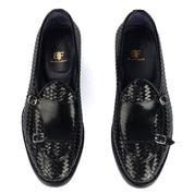 Monochrome Woven Double Buckle Loafer