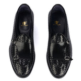 Monochrome Woven Double Buckle Loafer