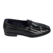 Monochrome Woven Double Buckle Loafer