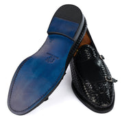 Monochrome Woven Double Buckle Loafer
